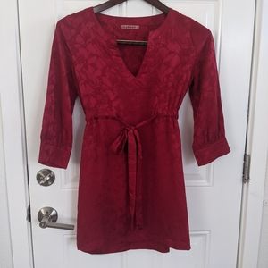 Vintage Red Silk Mini Dress
